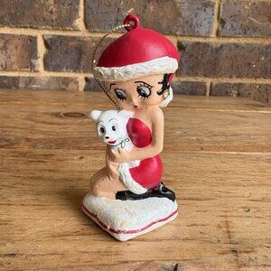 Betty Boop Sitting Christmas W Pudgy Dog KFS Hearst Ornament